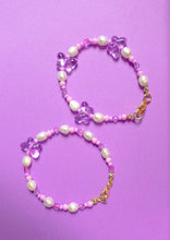 Load image into Gallery viewer, Purple Glass Butterfly bracelet