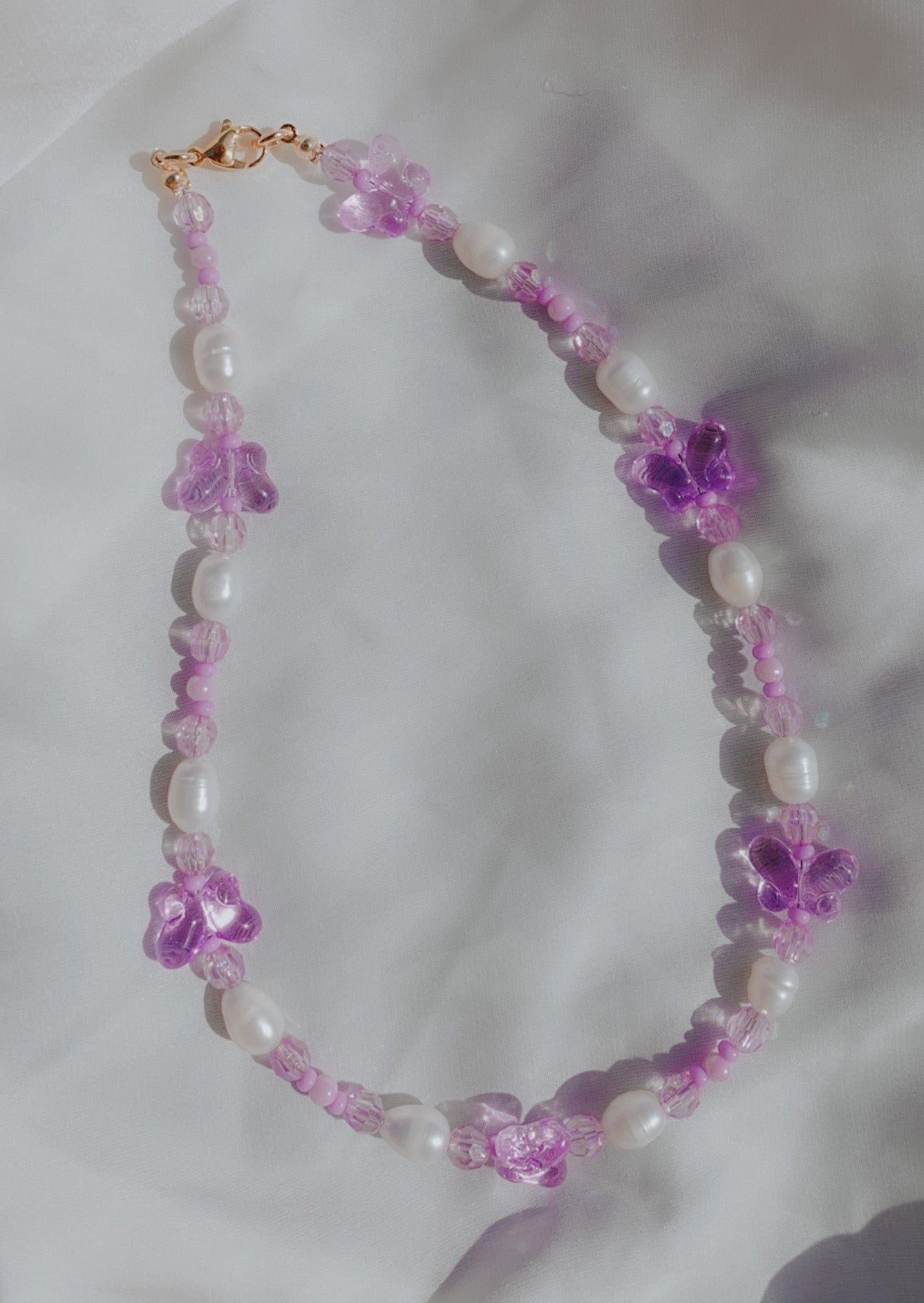 Pearl clearance necklace purple