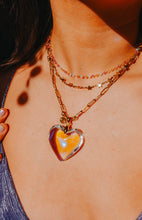 Load image into Gallery viewer, Puffy Glass Heart Pendant