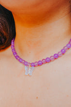 Load image into Gallery viewer, Duo-tone agate Butterfly Necklace