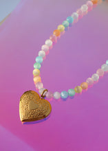 Load image into Gallery viewer, Rainbow Agate Locket | Haley Made Shop | Funky Jewelry | Bold colourful locket