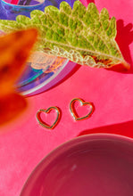 Load image into Gallery viewer, Heart Hoops