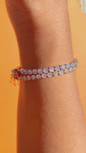 Load and play video in Gallery viewer, Haley Made Shop | Haleymadeshop | Tennis Braclets | Small business | Shiny tennis bracelet | Product Video Tennis Bracelet