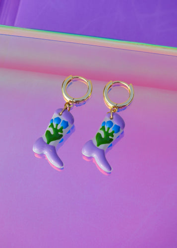 Cute Lavender Cowboy Boot Earrings | Haley Made Shop