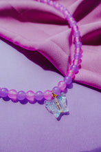 Load image into Gallery viewer, Duo-tone agate Butterfly Necklace
