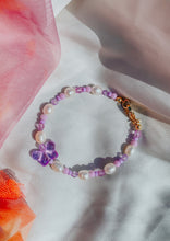 Load image into Gallery viewer, Purple Glass Butterfly bracelet
