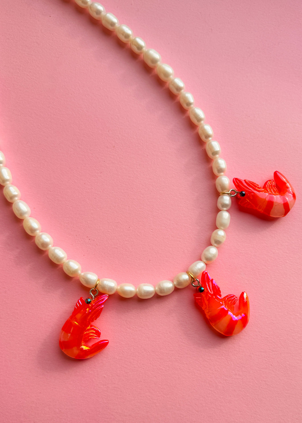 Fresh Water Pearl Prawn necklace| Shrimp Necklace | Minhi Wang Prawn Necklace 