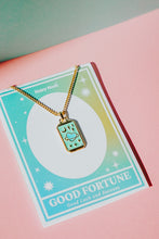 Load image into Gallery viewer, Good Fortune Tarot Card Pendant Necklace
