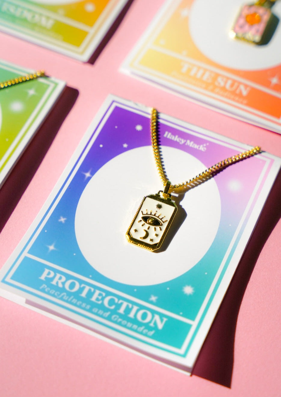 Protection Tarot Card Pendant Necklace